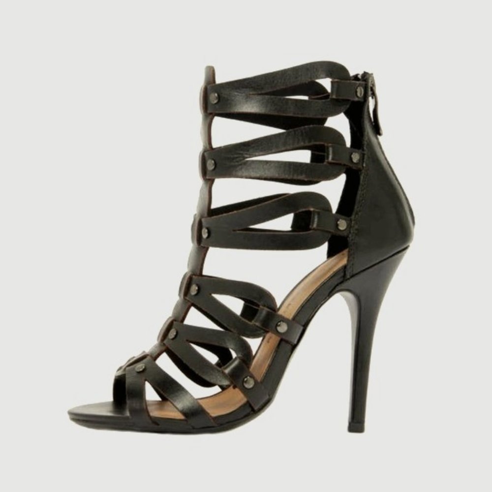 Sexy Strappy Open Toe Stiletto High Heel Sandals